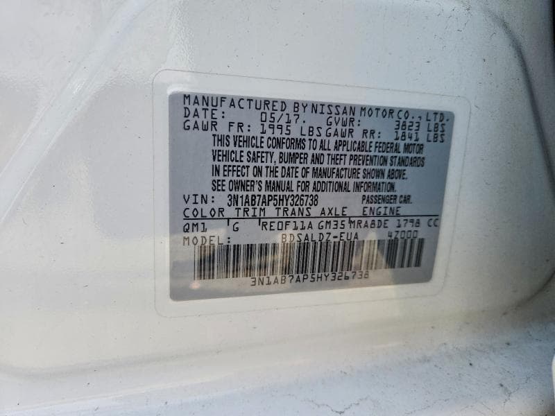 2017 NISSAN SENTRA SV 12