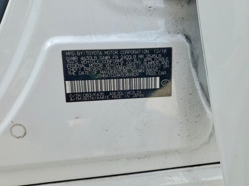 2019 LEXUS IS 300 12