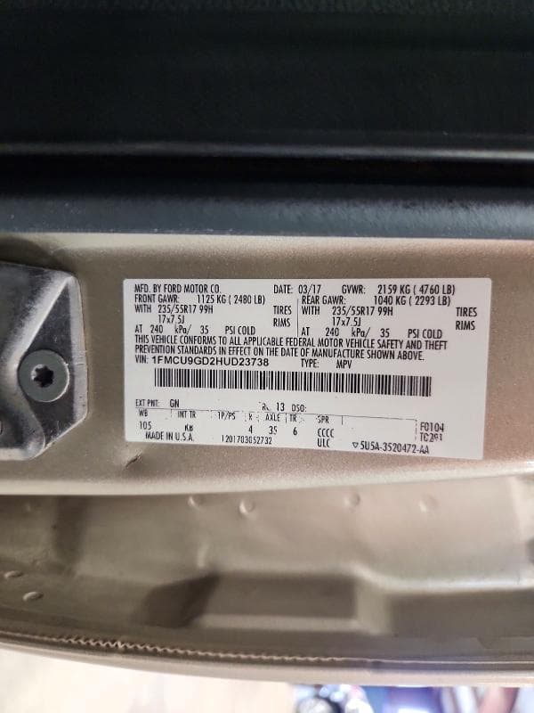 2017 FORD ESCAPE SE 13