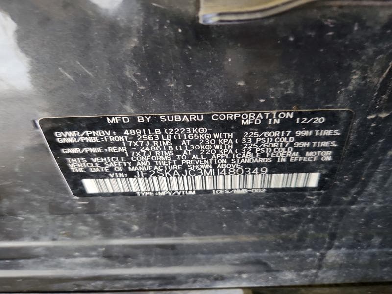 2021 SUBARU FORESTER PREMIUM 13