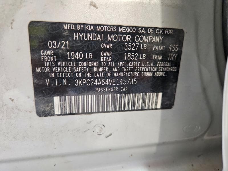 2021 HYUNDAI ACCENT SEL 12