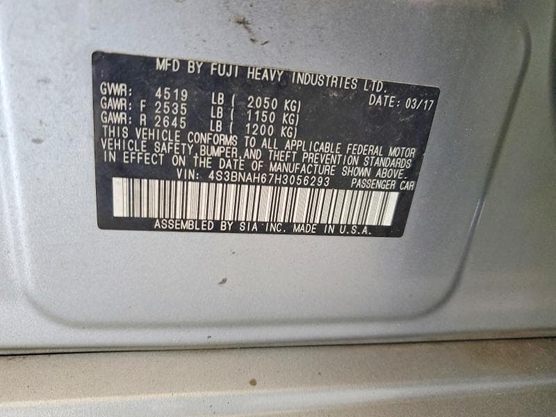 2017 SUBARU LEGACY 2.5I PREMIUM 12
