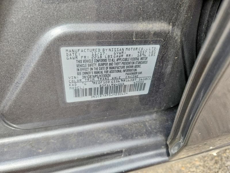 2018 NISSAN SENTRA SR TURBO 12