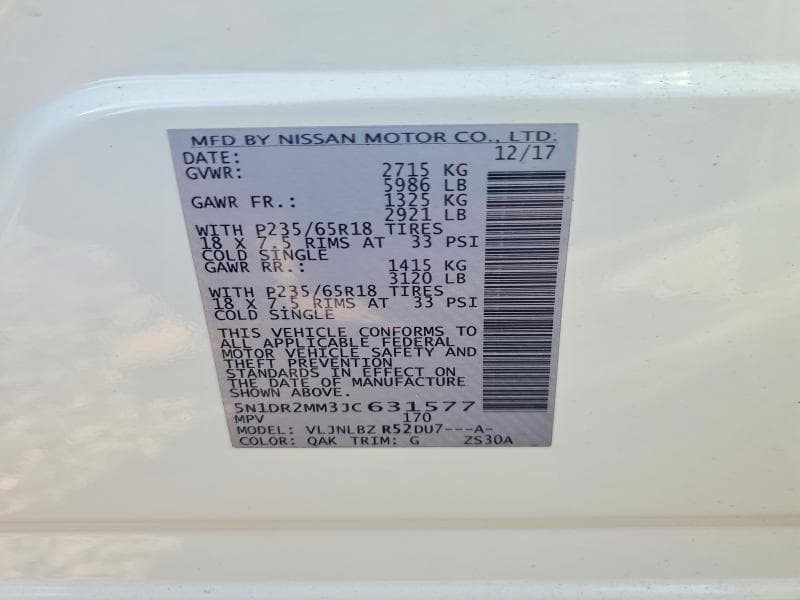 2018 NISSAN PATHFINDER 13