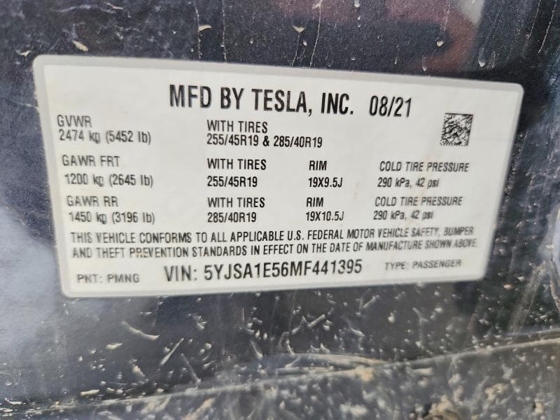 2021 TESLA MODEL S 13