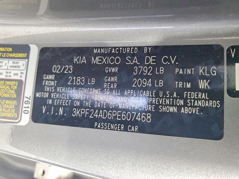 2023 KIA FORTE LXS 12