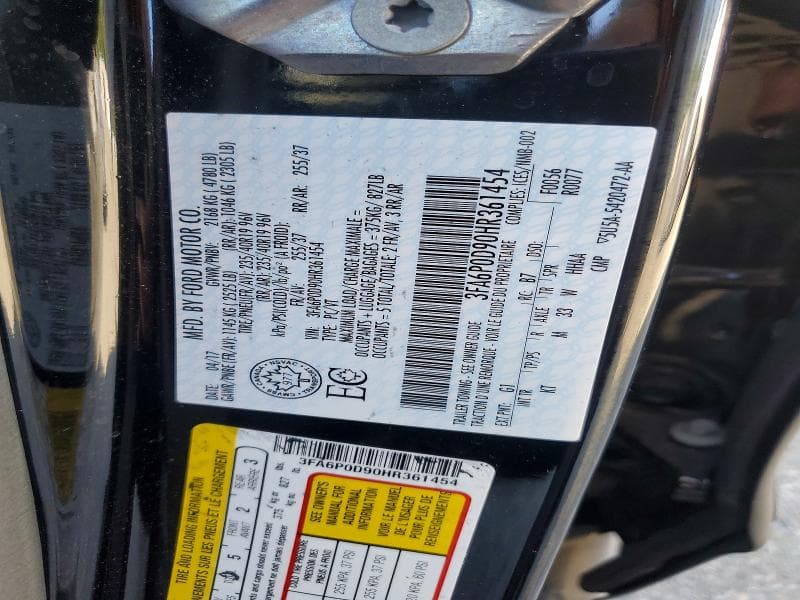 2017 FORD FUSION TITANIUM 12