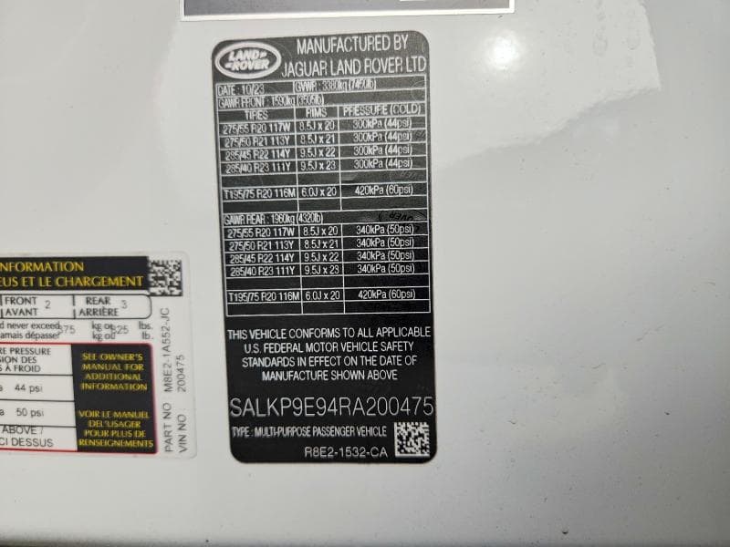 2024 LAND ROVER RANGE ROVER SE 13
