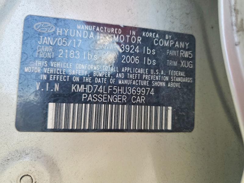 2017 HYUNDAI ELANTRA SE 12