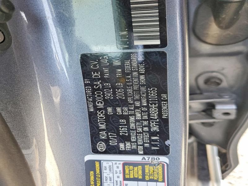 2017 KIA FORTE EX 12