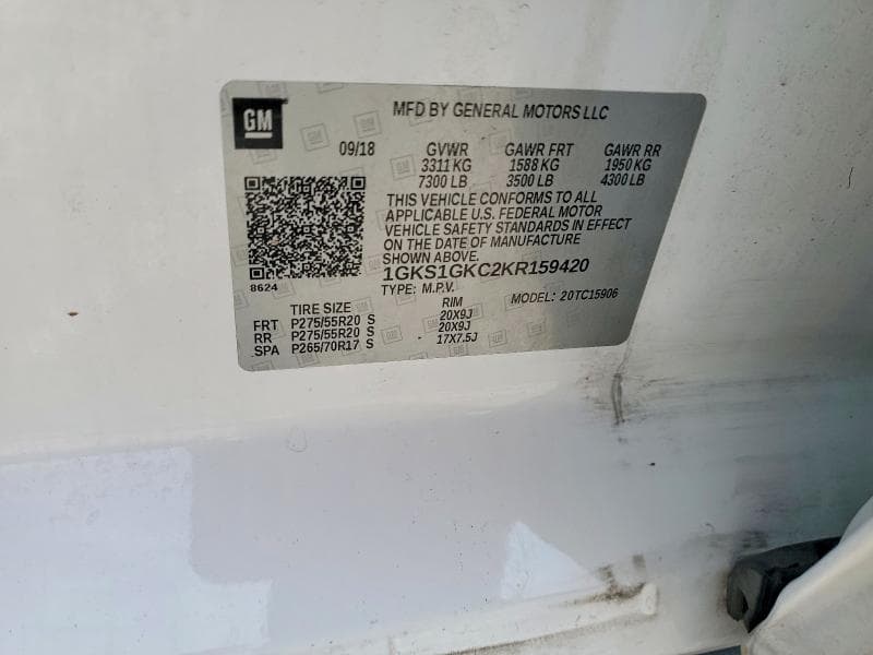 2019 GMC YUKON XL C1500 SLT 13