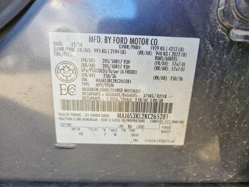 2019 FORD ECOSPORT TITANIUM 13