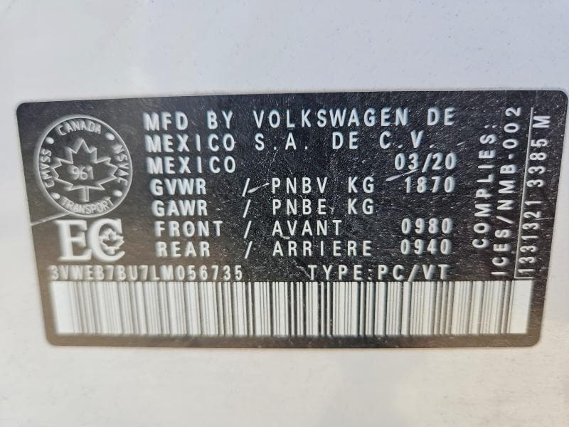 2020 VOLKSWAGEN JETTA SEL 13
