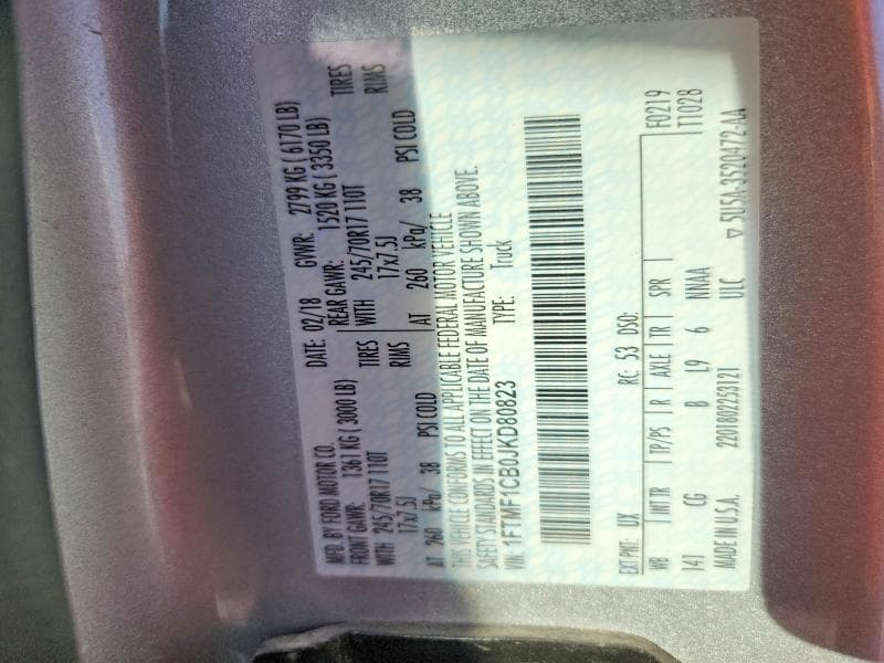 2018 FORD F150 12