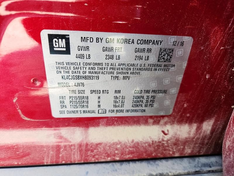 2017 BUICK ENCORE ESSENCE 13