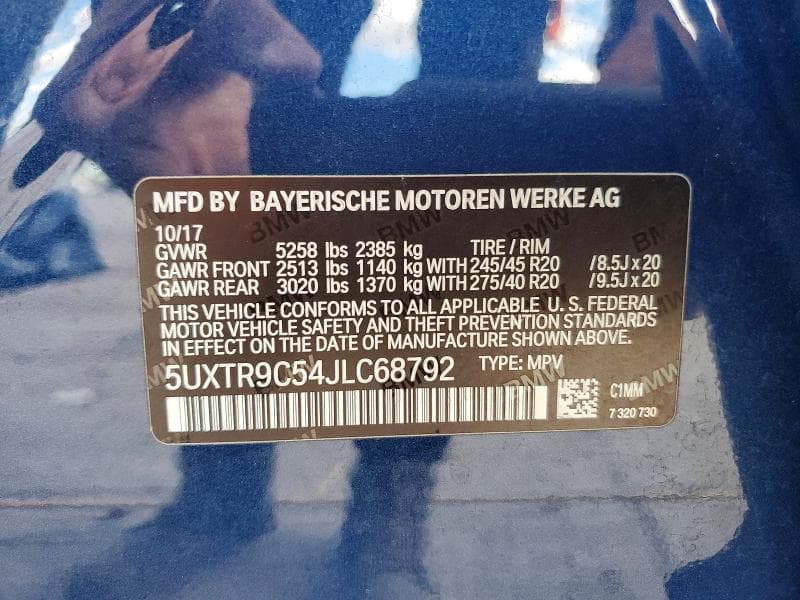 2018 BMW X3 XDRIVE30I 13