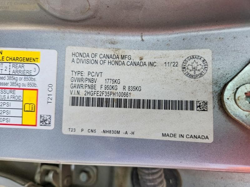 2023 HONDA CIVIC EX 13
