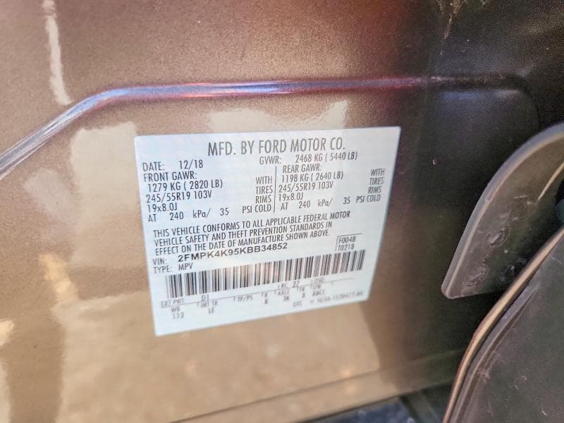 2019 FORD EDGE TITANIUM 13