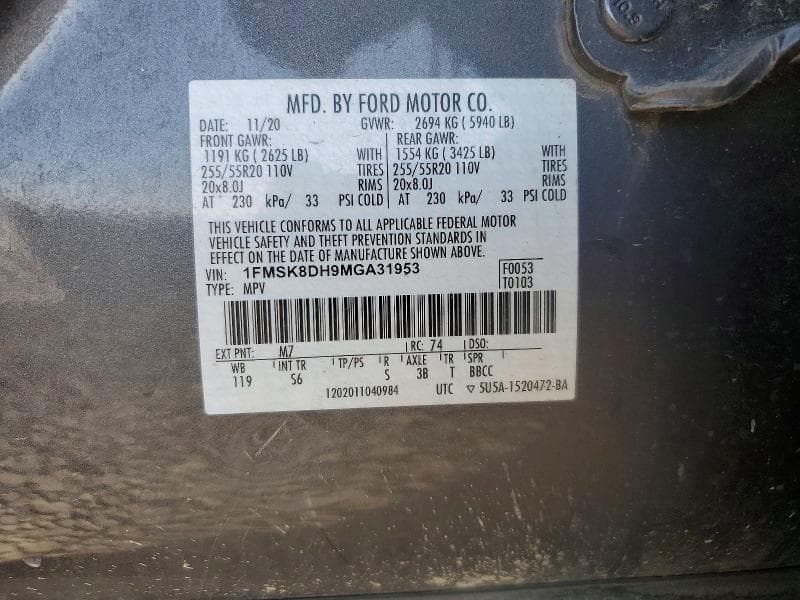 2021 FORD EXPLORER XLT 13