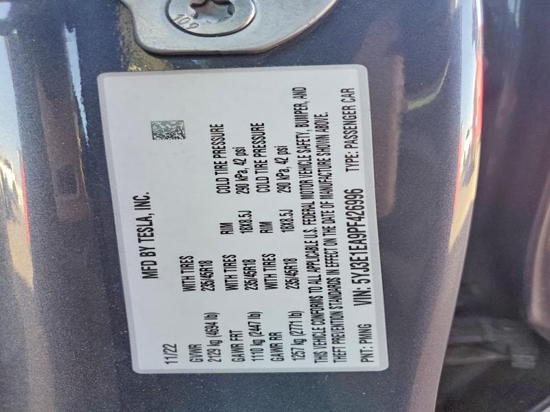 2023 TESLA MODEL 3 12