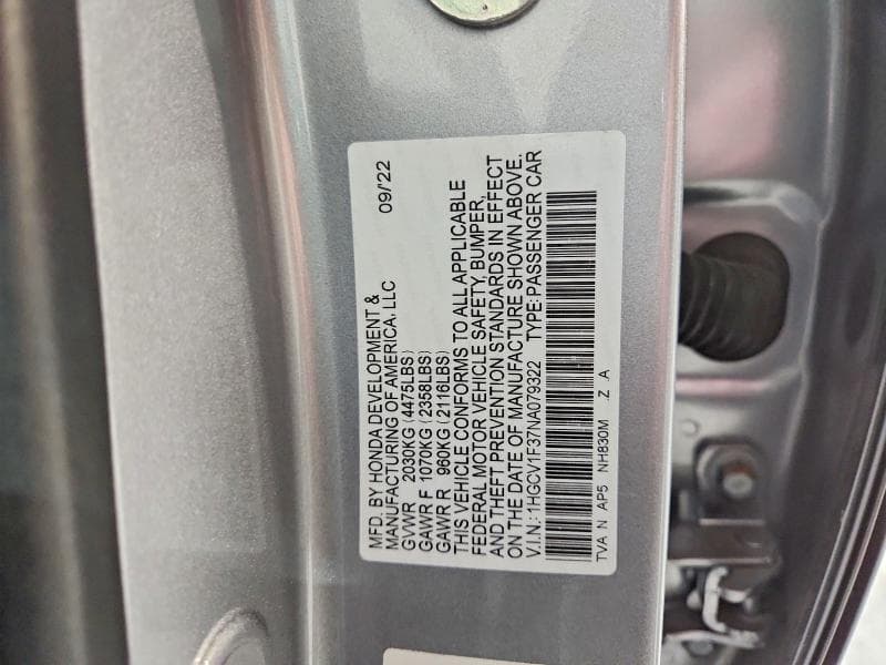 2022 HONDA ACCORD SPORT 12