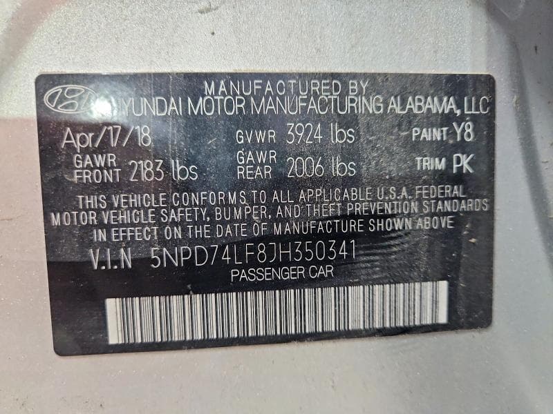 2018 HYUNDAI ELANTRA SE 12