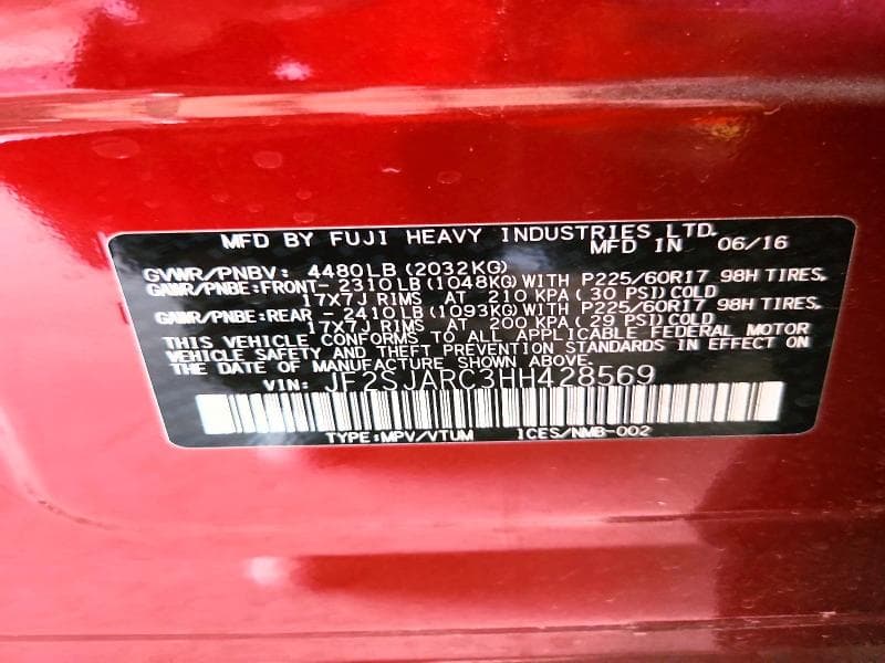2017 SUBARU FORESTER 2.5I LIMITED 12