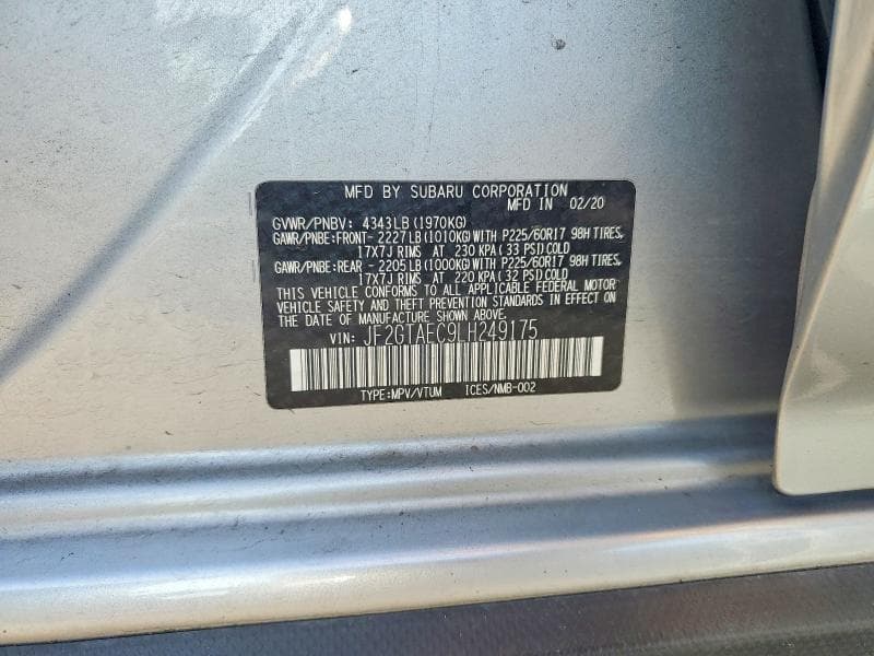 2020 SUBARU CROSSTREK PREMIUM 12