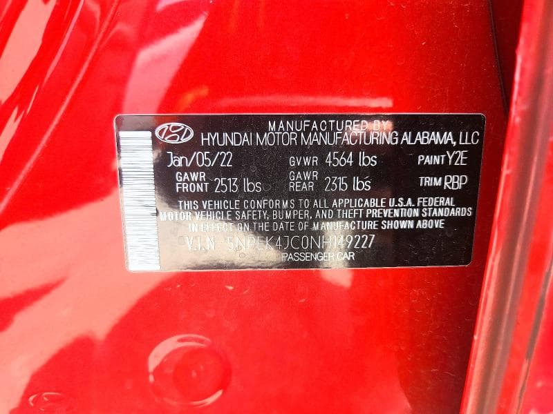 2022 HYUNDAI SONATA N LINE 12