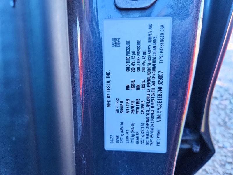 2022 TESLA MODEL 3 13