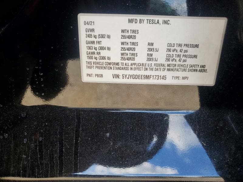2021 TESLA MODEL Y 12