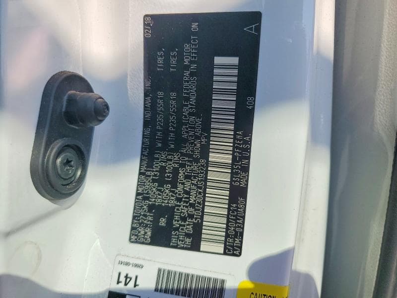 2018 TOYOTA SIENNA LE 13