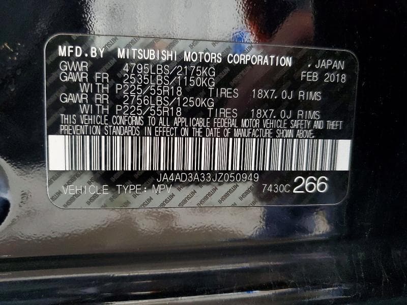 2018 MITSUBISHI OUTLANDER SE 14