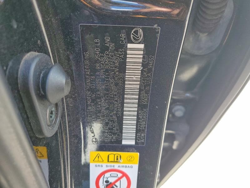 2018 LEXUS ES 350 12
