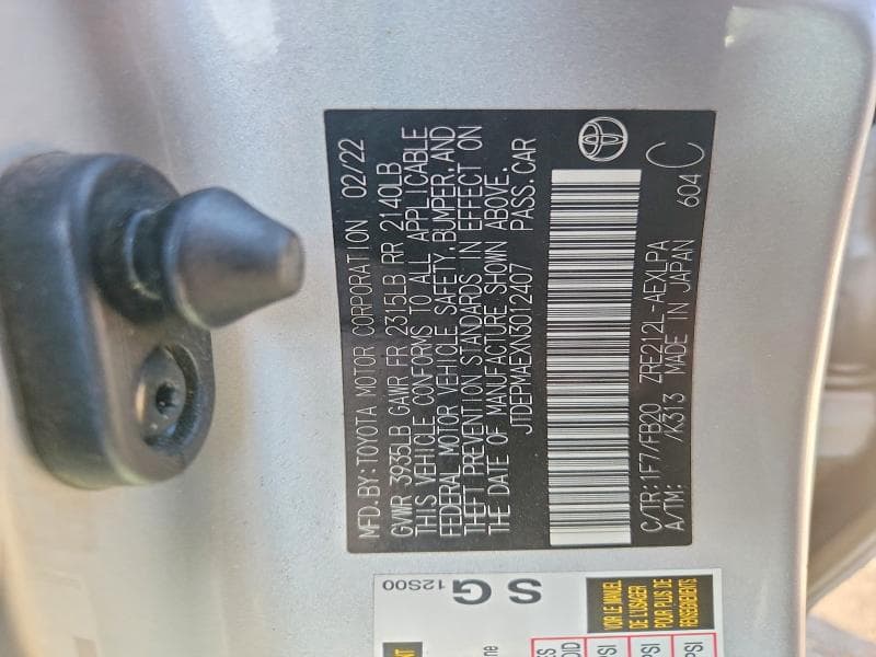 2022 TOYOTA COROLLA LE 13
