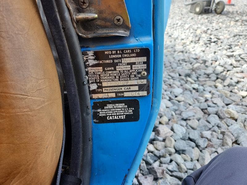 1980 TRIUMPH CAR SPITFIRE 12