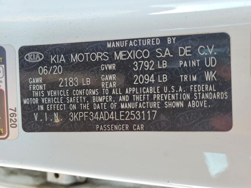 2020 KIA FORTE GT LINE 12