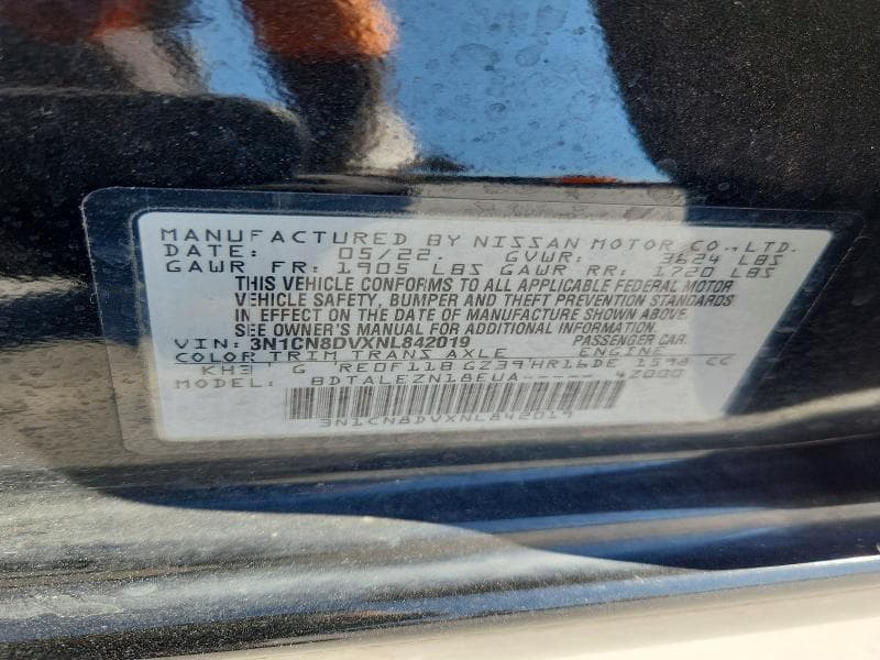 2022 NISSAN VERSA S 12