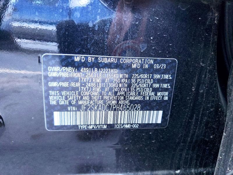 2023 SUBARU FORESTER PREMIUM 13