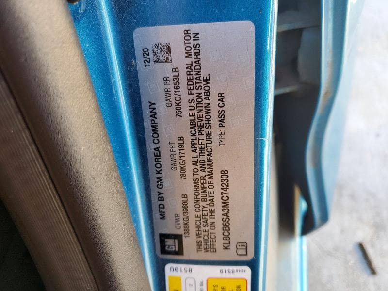 2021 CHEVROLET SPARK LS 12