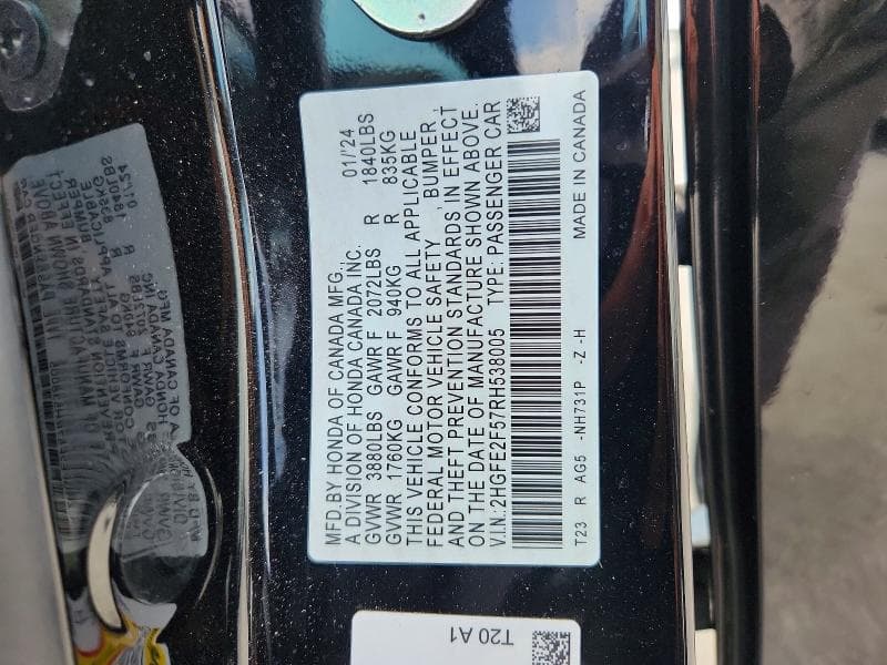 2024 HONDA CIVIC SPORT 12