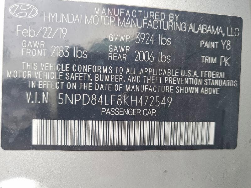2019 HYUNDAI ELANTRA SEL 12