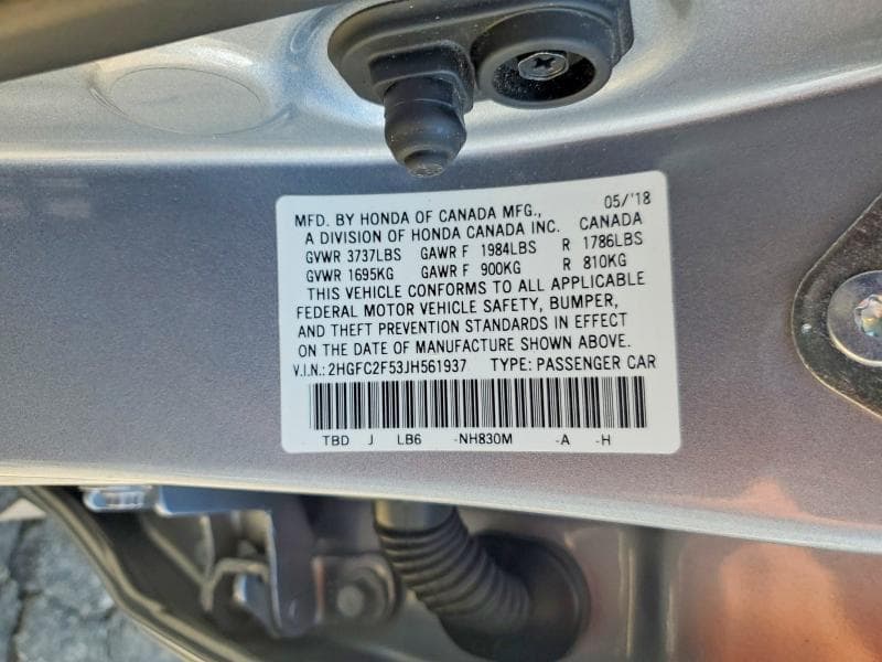 2018 HONDA CIVIC LX 12