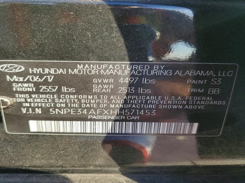 2017 HYUNDAI SONATA SPORT 12