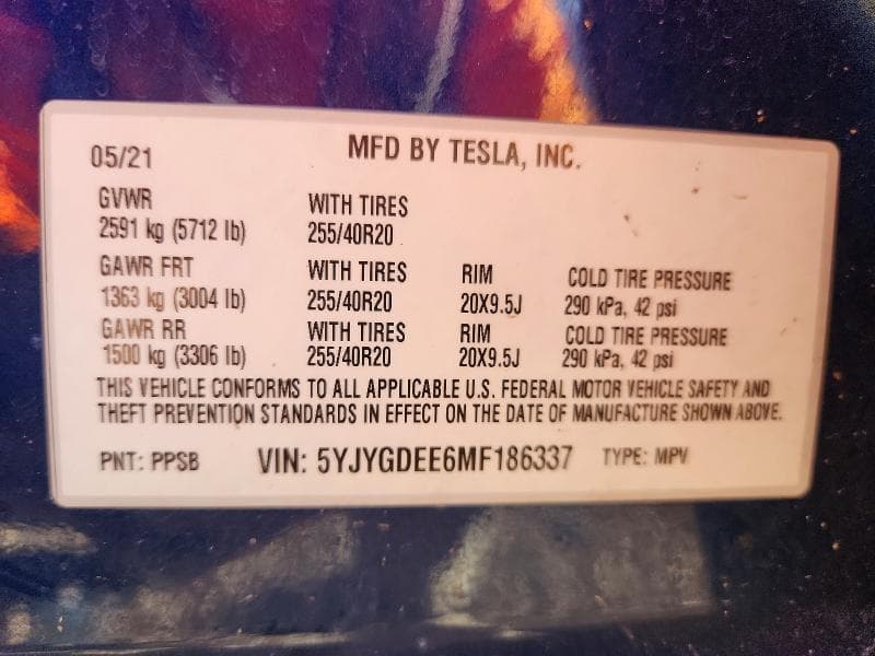 2021 TESLA MODEL Y 13
