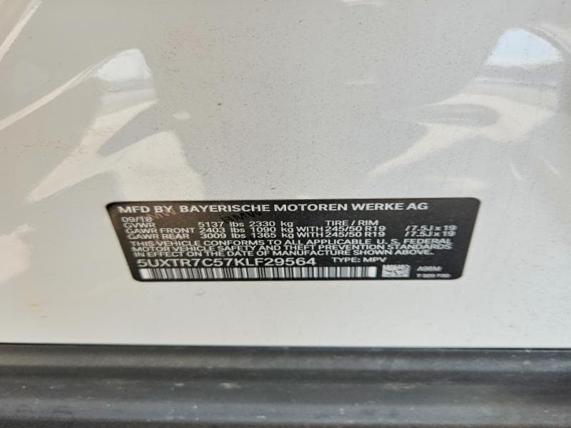 2019 BMW X3 SDRIVE30I 12