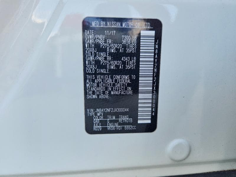2018 NISSAN ARMADA PLATINUM 13