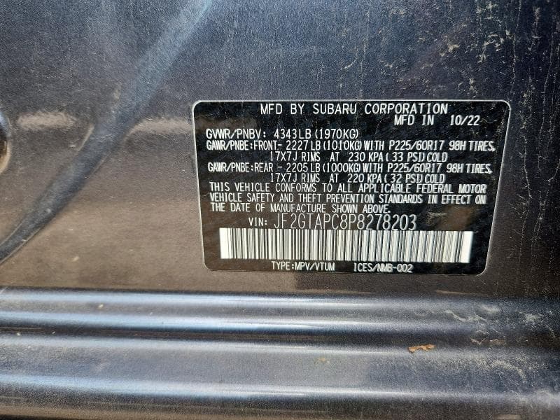 2023 SUBARU CROSSTREK PREMIUM 13
