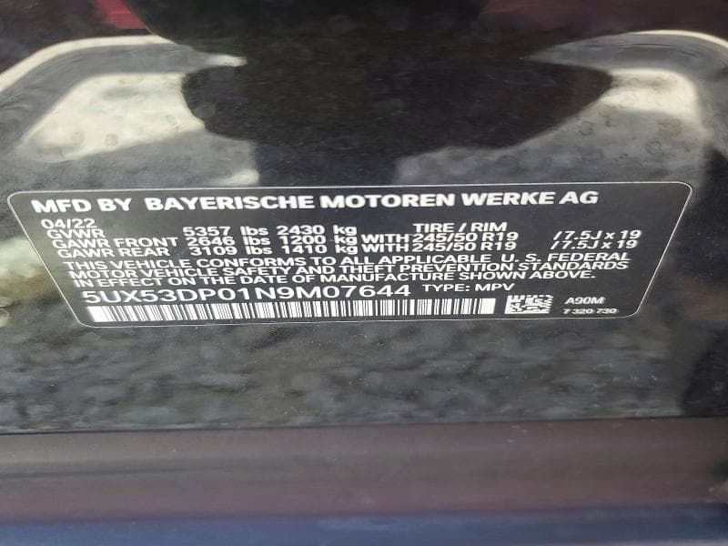 2022 BMW X3 XDRIVE30I 13