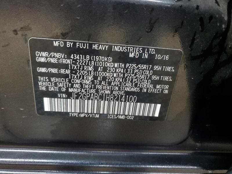 2017 SUBARU CROSSTREK PREMIUM 13